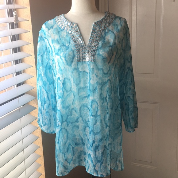 Chico's Tops - Chico’s  sheer blouse/tunic size 2=12